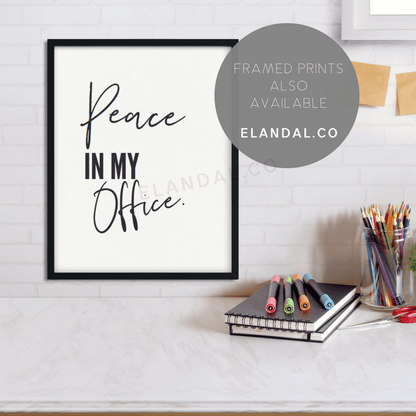 Peace in My Office El and Al Co. Unframed Print Poster