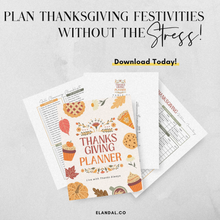 Load image into Gallery viewer, Printable Thanksgiving Planner - 60+ Pages of Resources