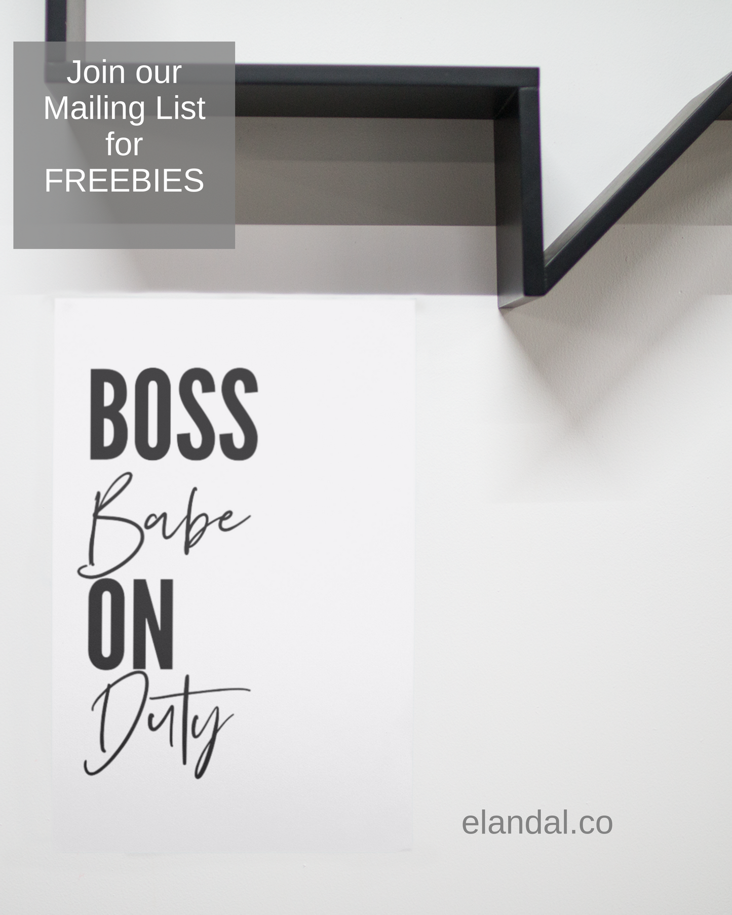 Boss Babe On Duty Printable Wall Art