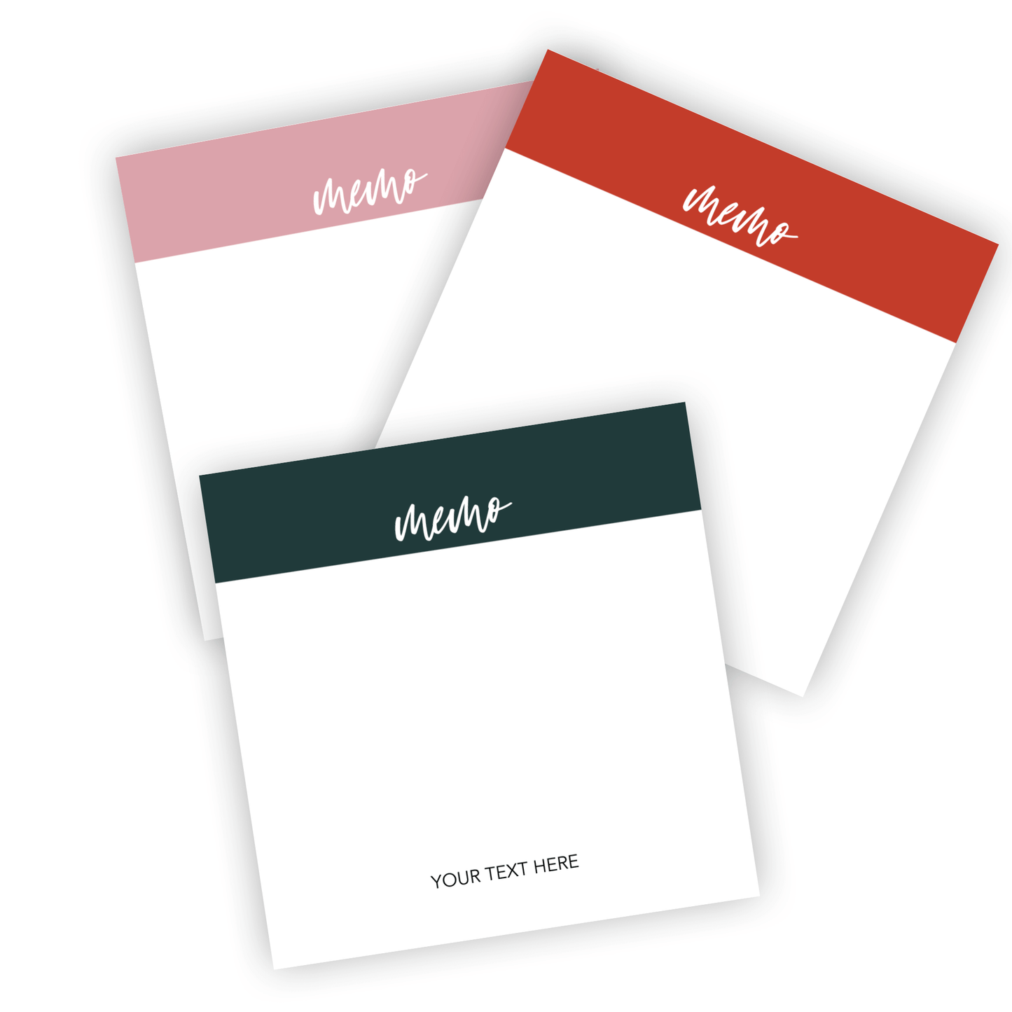 Personalized Memo Sticky Notes,  3x3 in. Notepads, Assorted Colors, Cute Work Supplies and Stationery