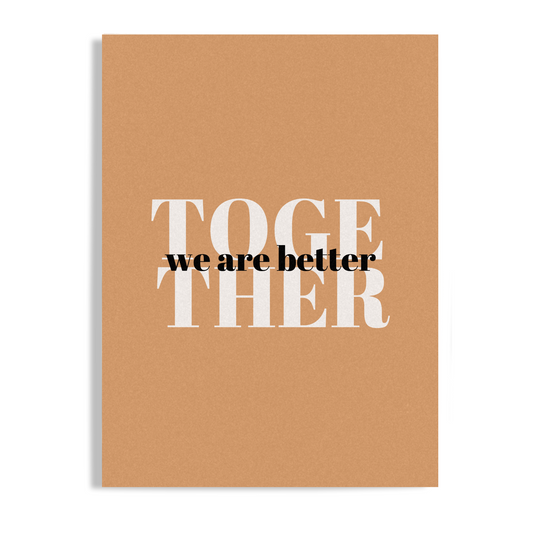 Póster con impresión sin marco "Better Together Inspirational Teamwork", disponible en 4 tamaños, decoración artística para cubículos de oficina