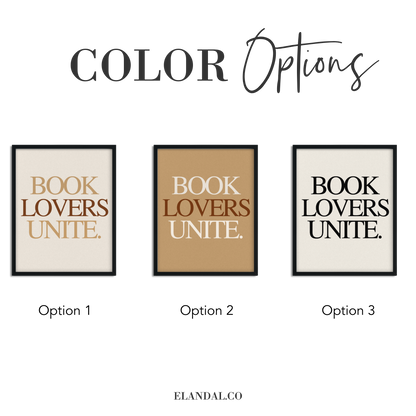 Book Lovers Unite Framed Poster Print