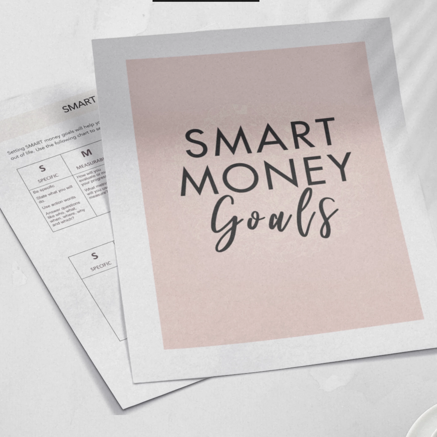 SMART Money Goals Budgeting Financial Printable Planning Resource