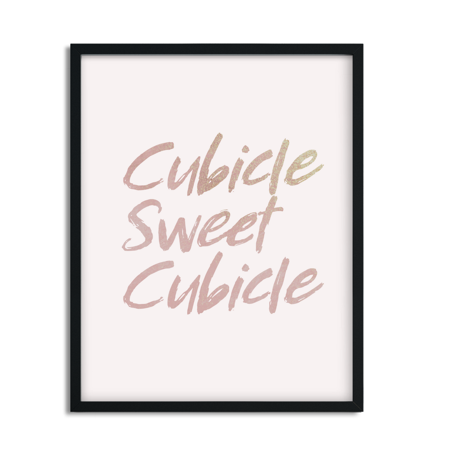 Cubicle Sweet Cubicle Framed Artwork, Available in Four Sizes, Six Print Colors and Three Frame Colors