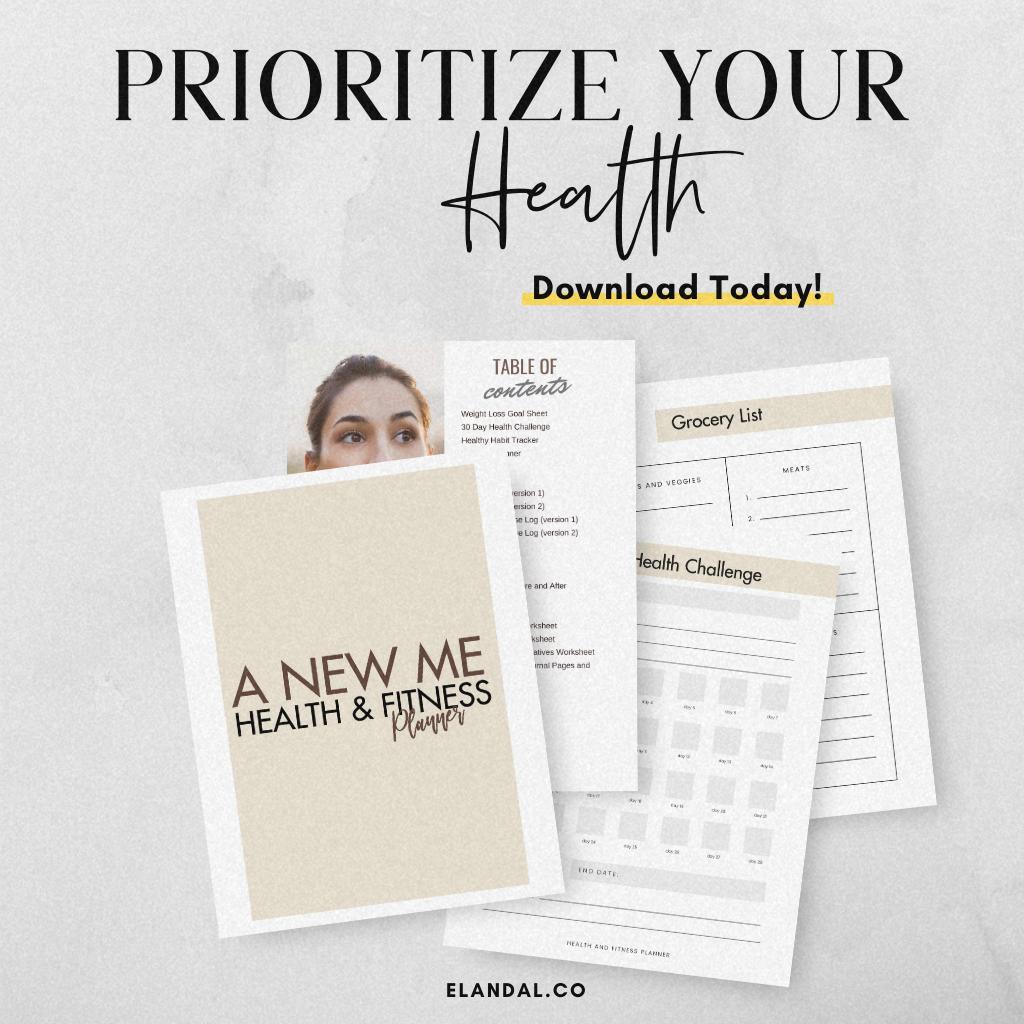 Printable Health and Fitness Planner, 40+ Pages of Wellness Planning for Weight Loss, Nutrition, and Habit Formation