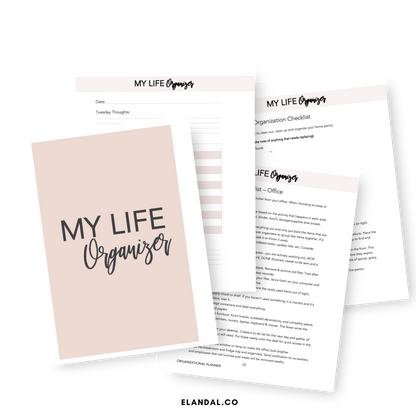 Printable Life Organizer: Planner for Organizing Home and Office