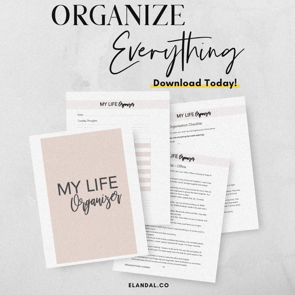 Printable Life Organizer: Planner for Organizing Home and Office