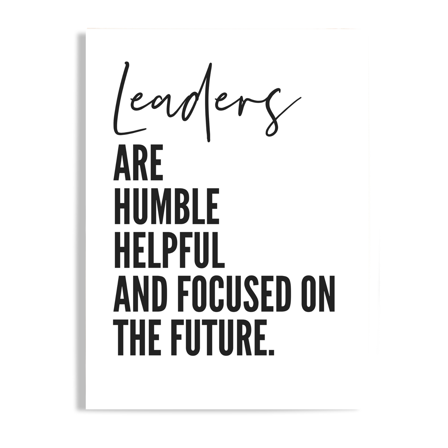 Leadership Poster for the Office, Available in 5 Sizes, Cubicle Office Art Decor