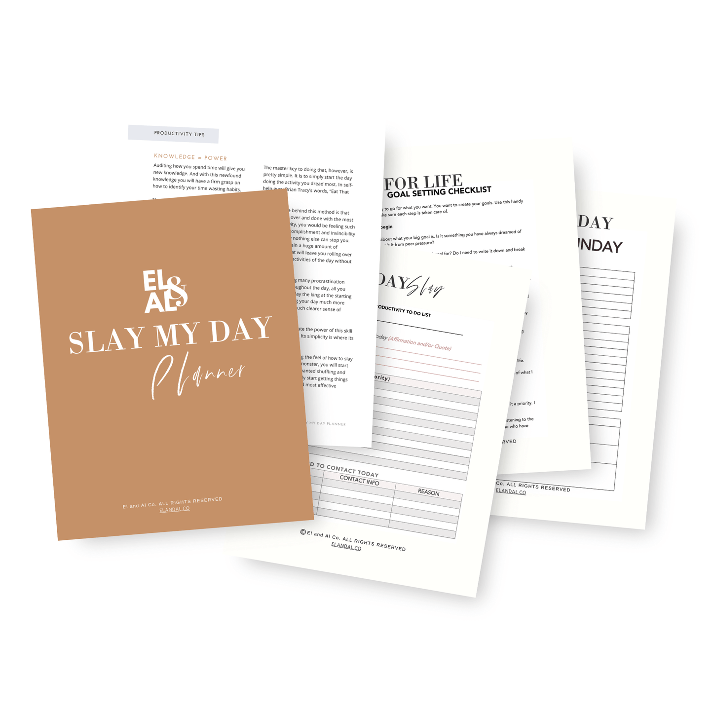 Slay My Day: Printable Planner for Productivity, Project Management, and Habit Formation