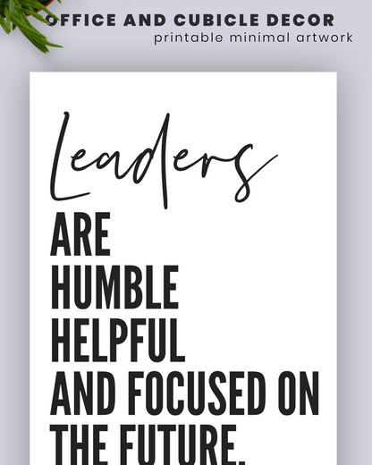 Leadership Quote Printable Wall Decor for your Office Space