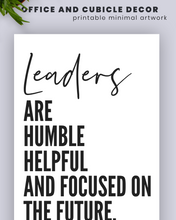 Load image into Gallery viewer, Leadership Quote Printable Wall Decor | Inspirational Quote Poster for the Office | Inspirational Gift for Boss | Poster Digital Download