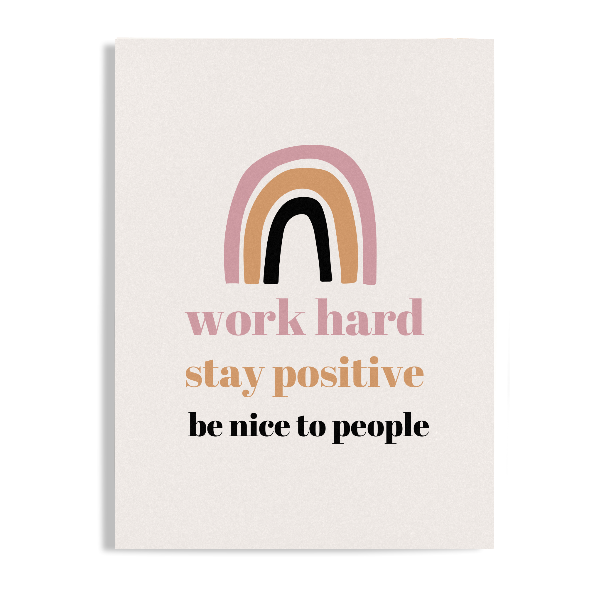 work hard and be kind poster