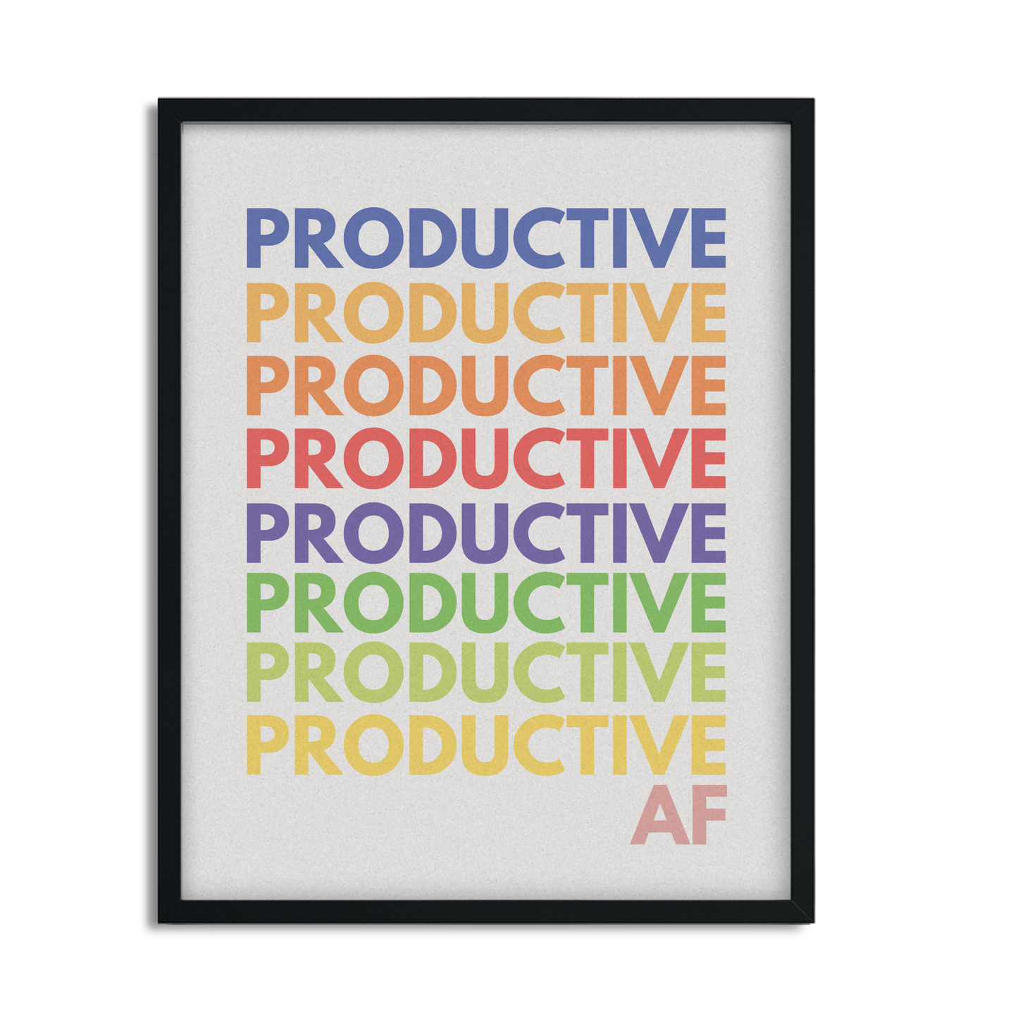 Productive AF Framed Poster Print, Stylish Office Wall Decor