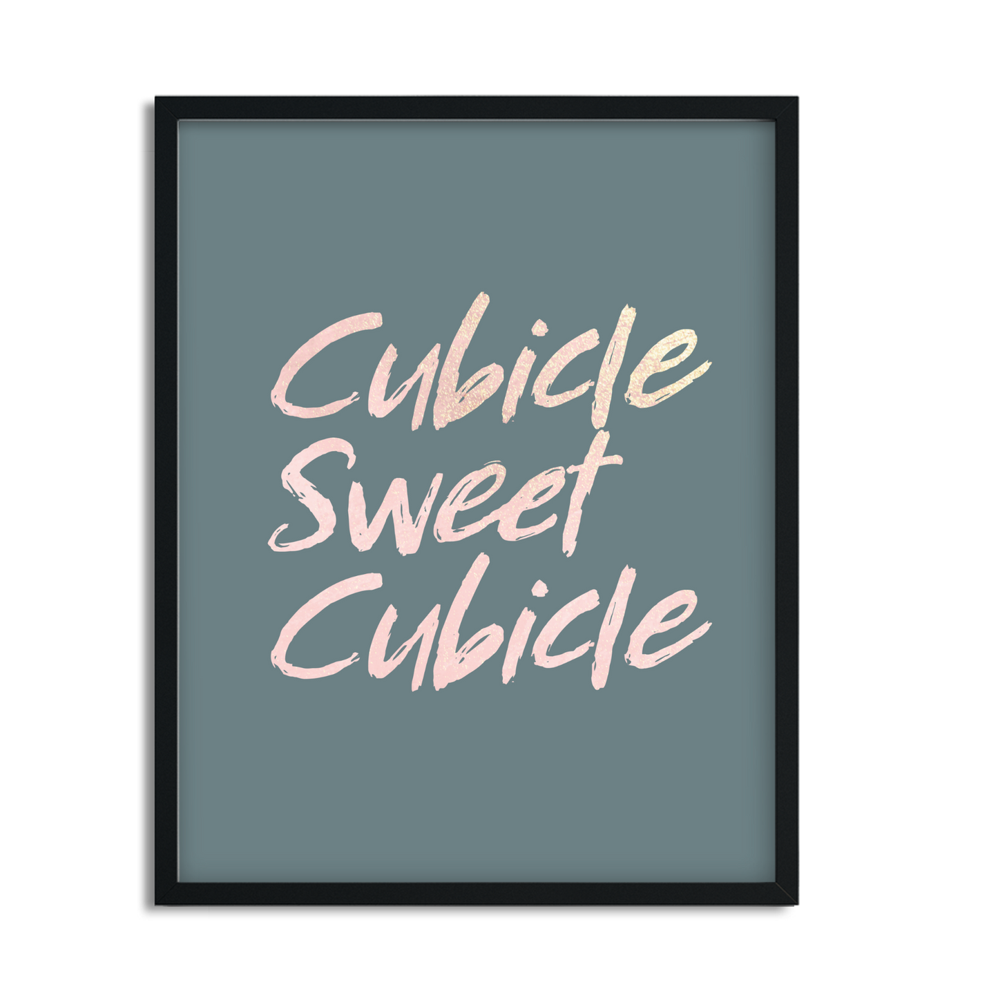 Cubicle Sweet Cubicle Framed Artwork, Available in Four Sizes, Six Print Colors and Three Frame Colors