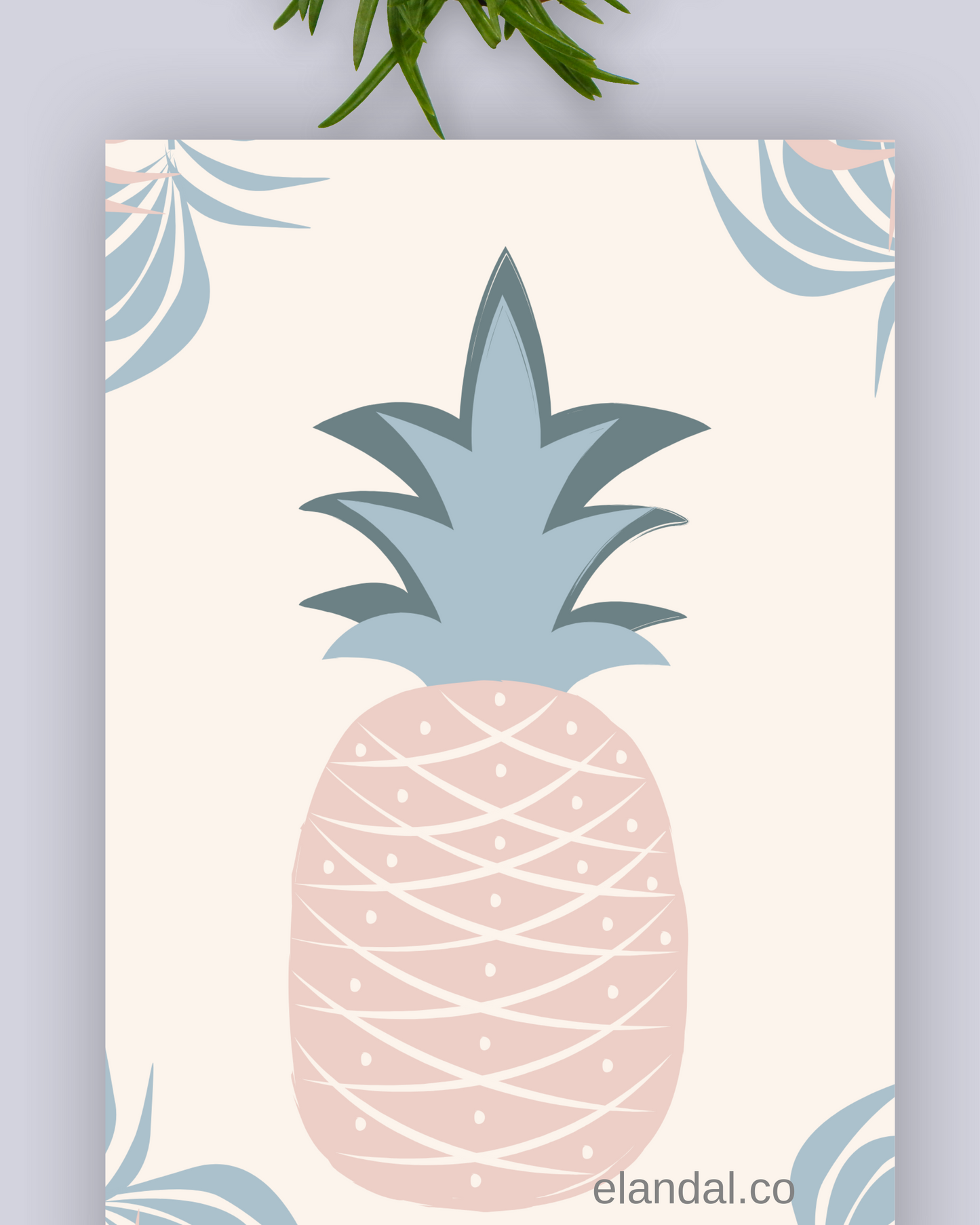 Pink Pineapple Decor: Printable Wall Art for Office and Home | Digital Tropical Art Poster | Cubicle Art | Modern Print Decor | Summer Decor