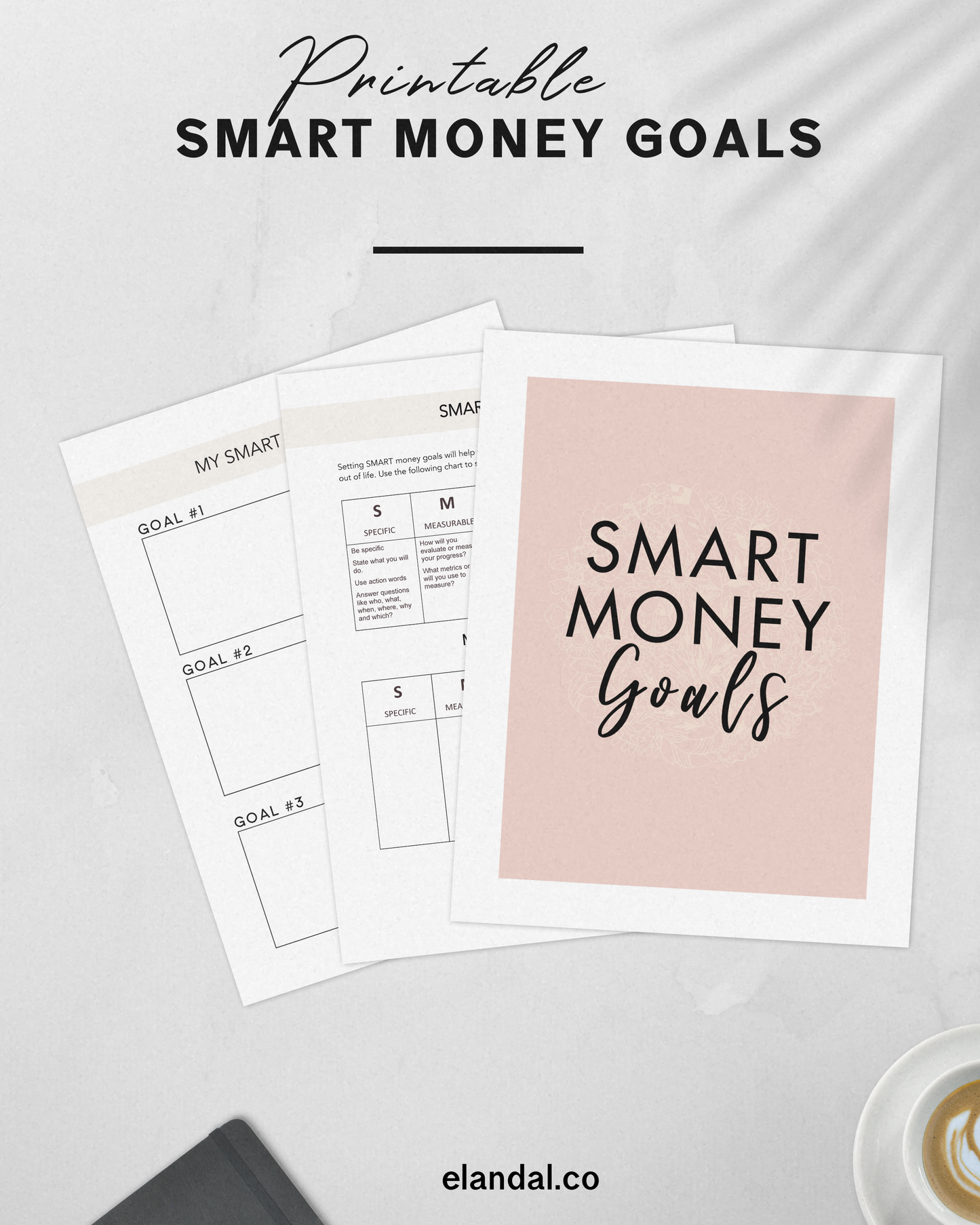 SMART Money Goals Budgeting Financial Printable Planning Resource