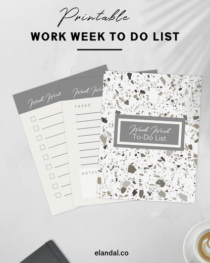 Work Week Printable To-Do List Productivity Planning Resource