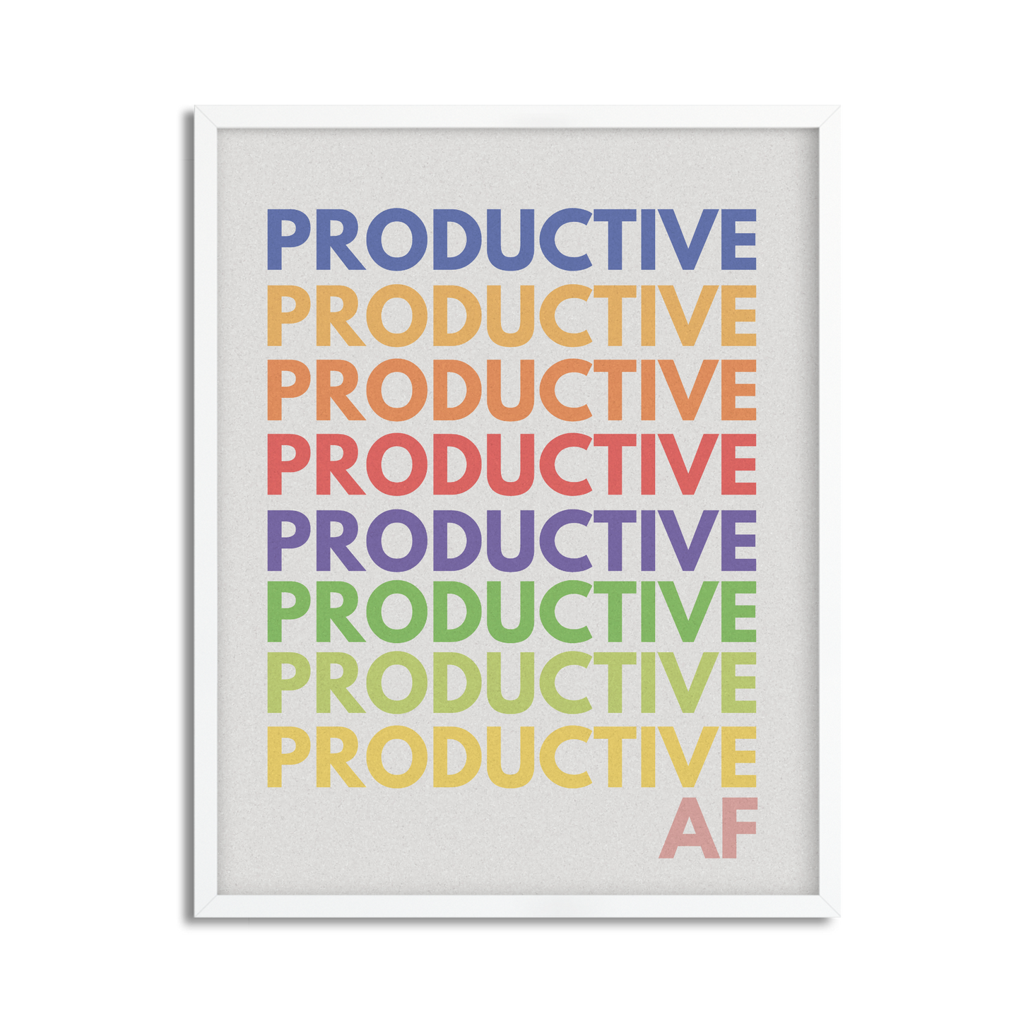 Productive AF Framed Poster Print, Stylish Office Wall Decor