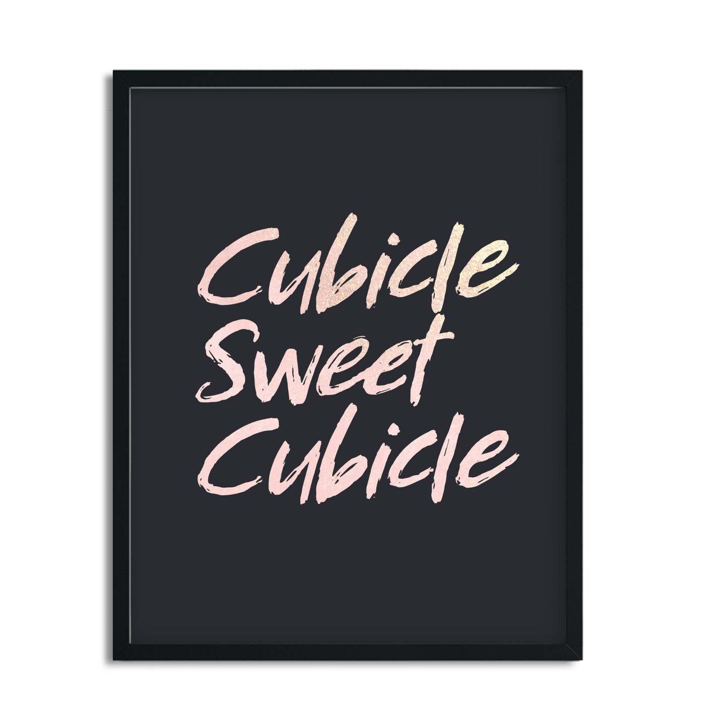 Cubicle Sweet Cubicle Framed Artwork, Available in Four Sizes, Six Print Colors and Three Frame Colors