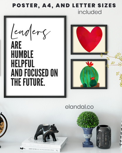 Leadership Quote Printable Wall Decor for your Office Space