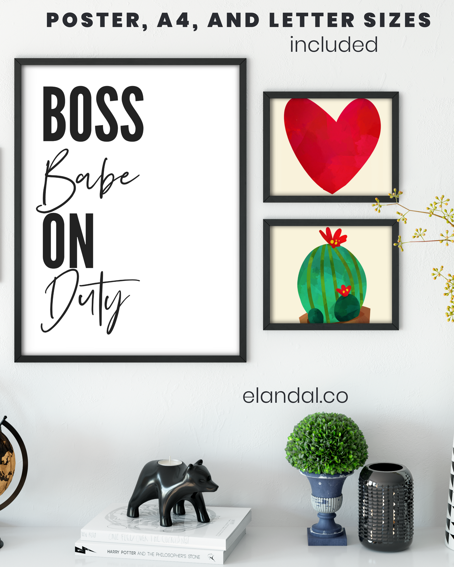 Boss Babe On Duty Printable Wall Art