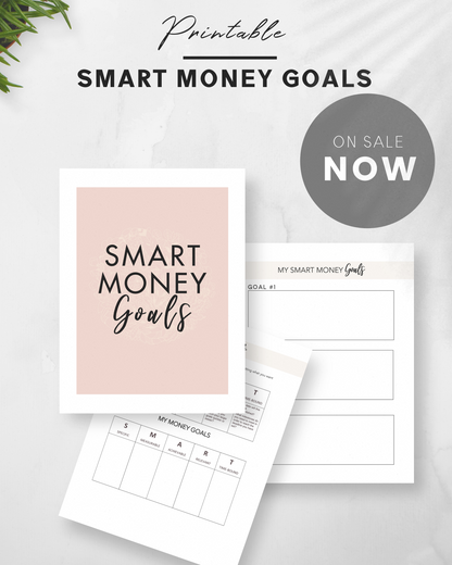 SMART Money Goals Budgeting Financial Printable Planning Resource