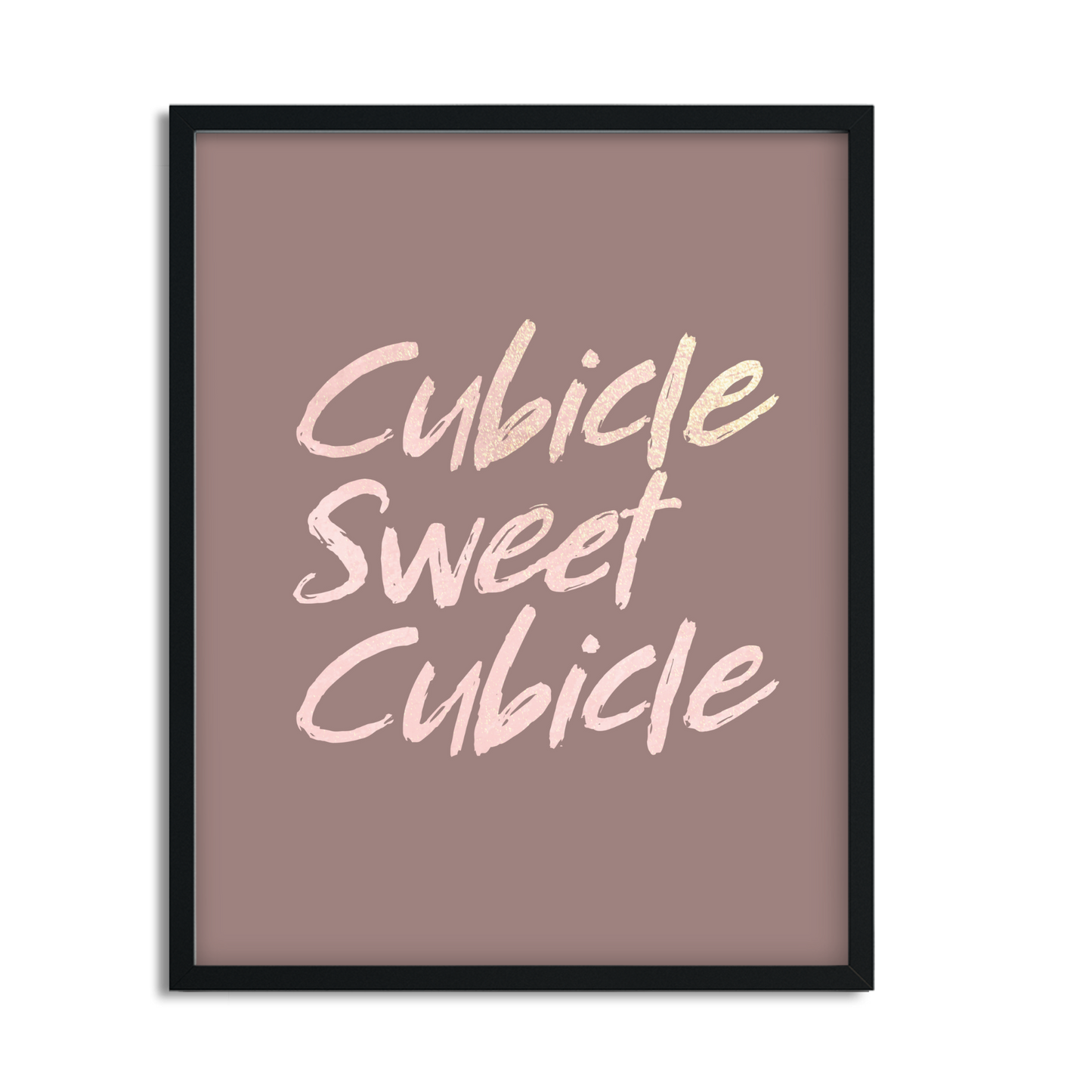 Cubicle Sweet Cubicle Framed Artwork, Available in Four Sizes, Six Print Colors and Three Frame Colors