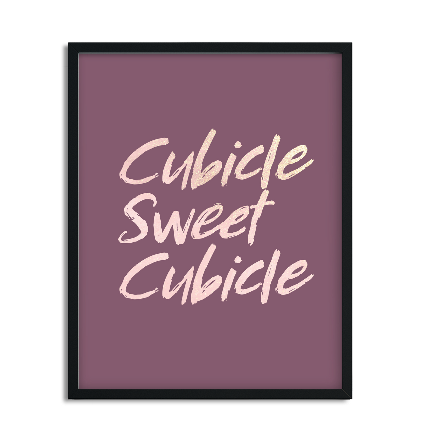 Cubicle Sweet Cubicle Framed Artwork, Available in Four Sizes, Six Print Colors and Three Frame Colors