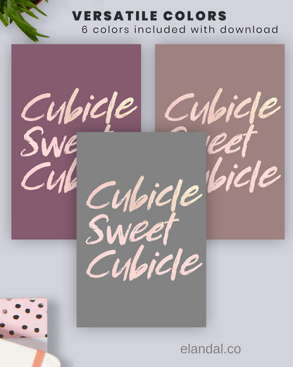 Printable Cubicle Sweet Cubicle Wall Art