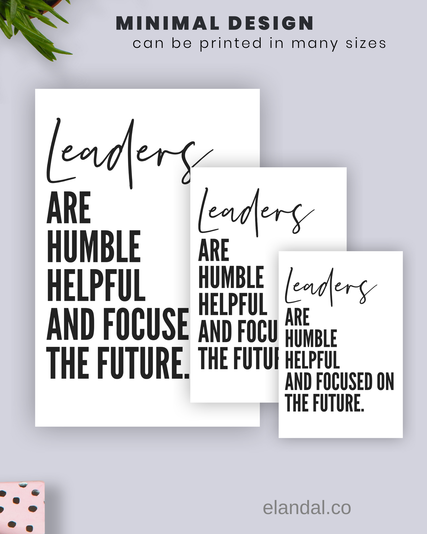 Leadership Quote Printable Wall Decor | Inspirational Quote Poster for the Office | Inspirational Gift for Boss | Poster Digital Download