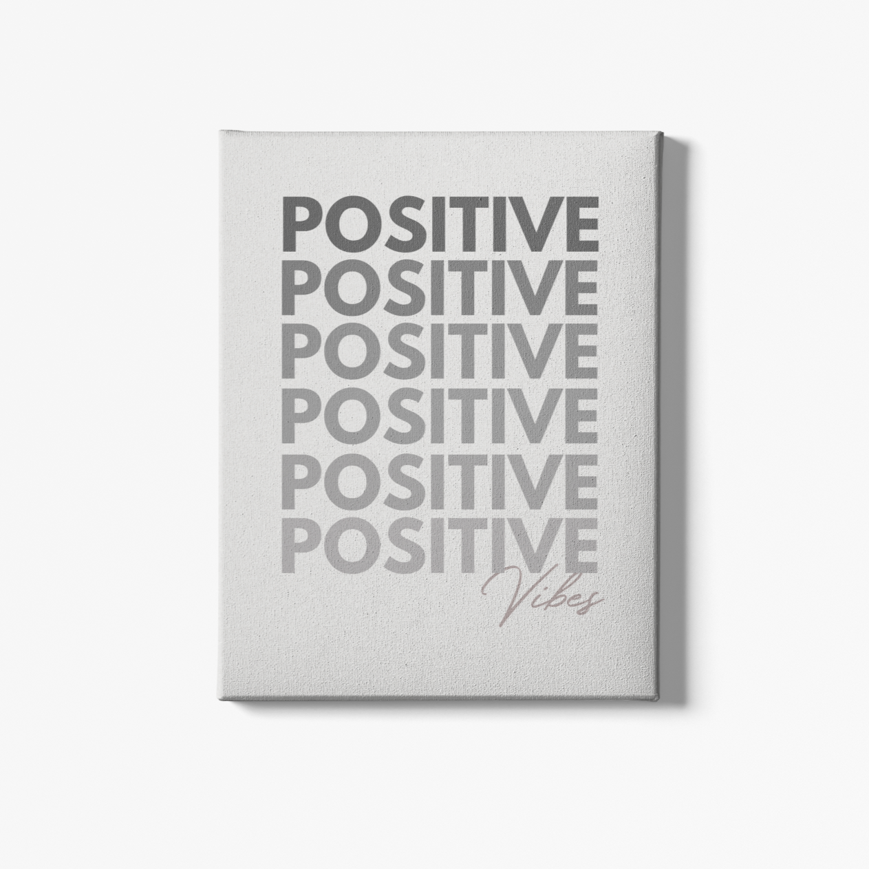 Positive Vibes Motivational Canvas Artwork for the Cubicle or Office