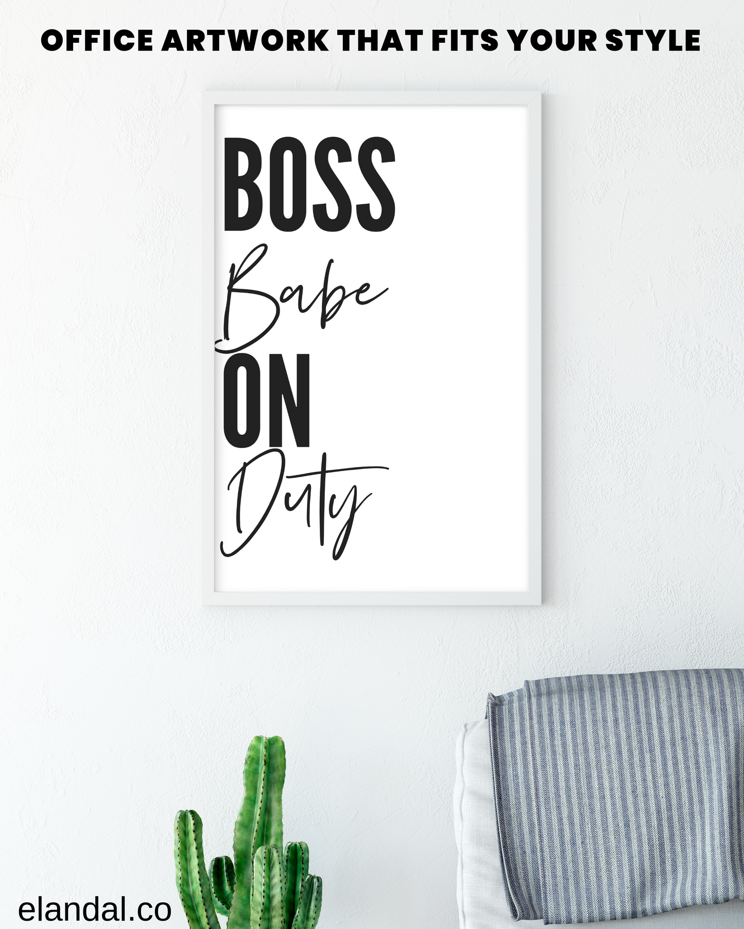 Boss Babe On Duty Printable Wall Art