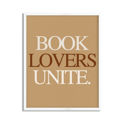 Book Lovers Unite Framed Artwork