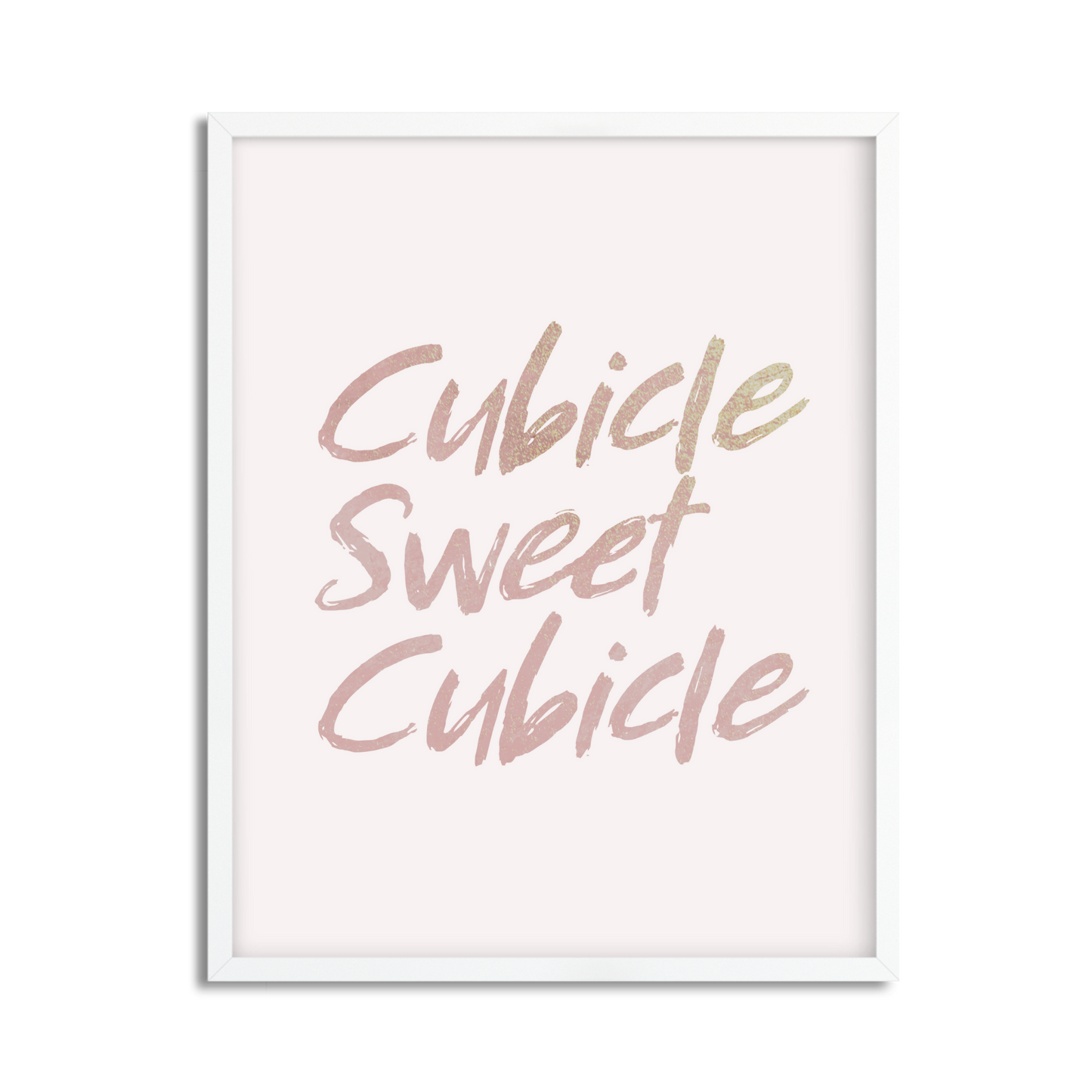 Cubicle Sweet Cubicle Framed Artwork, Available in Four Sizes, Six Print Colors and Three Frame Colors