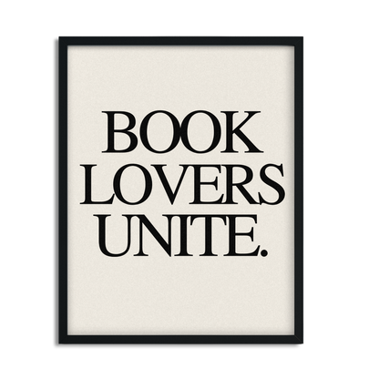 Book Lovers Unite Framed Poster Print