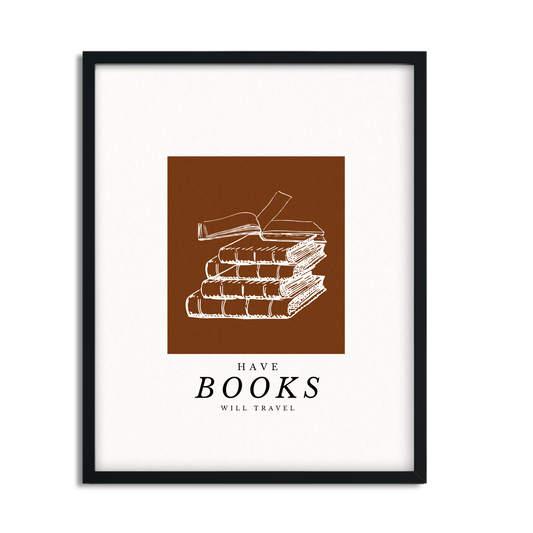 Have Books Will Travel Framed Print Artwork