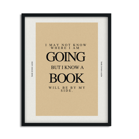 Books Are By My Side Inspirational Framed Art Print for Book Lovers