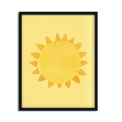 Bright Life - Sun Minimalist Boho Print Framed Art Print