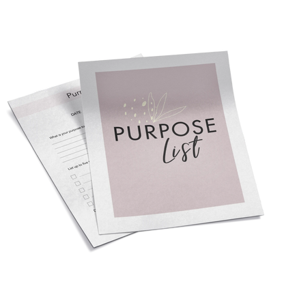 Purpose List - Printable Motivational Daily To-Do List Planner Page