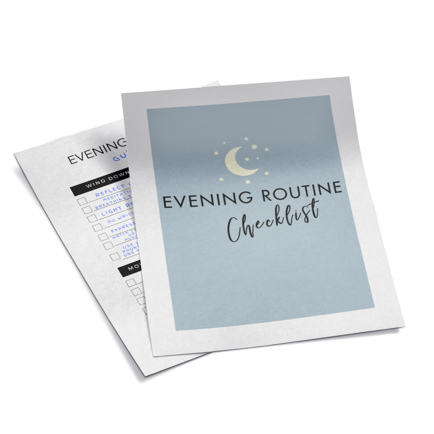 Printable Evening Checklist for Creating a Bedtime Routine